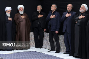 اقامه عزای شب شهادت حضرت زهرا(س) در حسینیه امام خمینی(ره) با حضور سران قوا