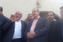 تاج و معاون وزیر ورزش از طبقه دوم ورزشگاه آزادی دیدن کردند