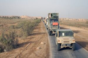 کاروان لجستیکی ائتلاف آمریکایی در عراق هدف حمله قرار گرفت