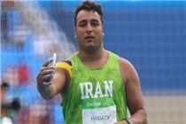 احسان حدادی قهرمان پرتاب دیسک آسیا شد/اولین مدال ایران به رنگ طلا
