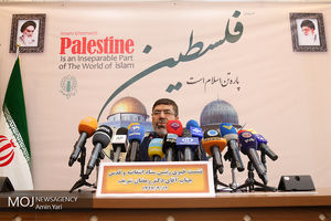 نشست خبری سردار رمضان شریف رئیس ستاد انتفاضه و قدس