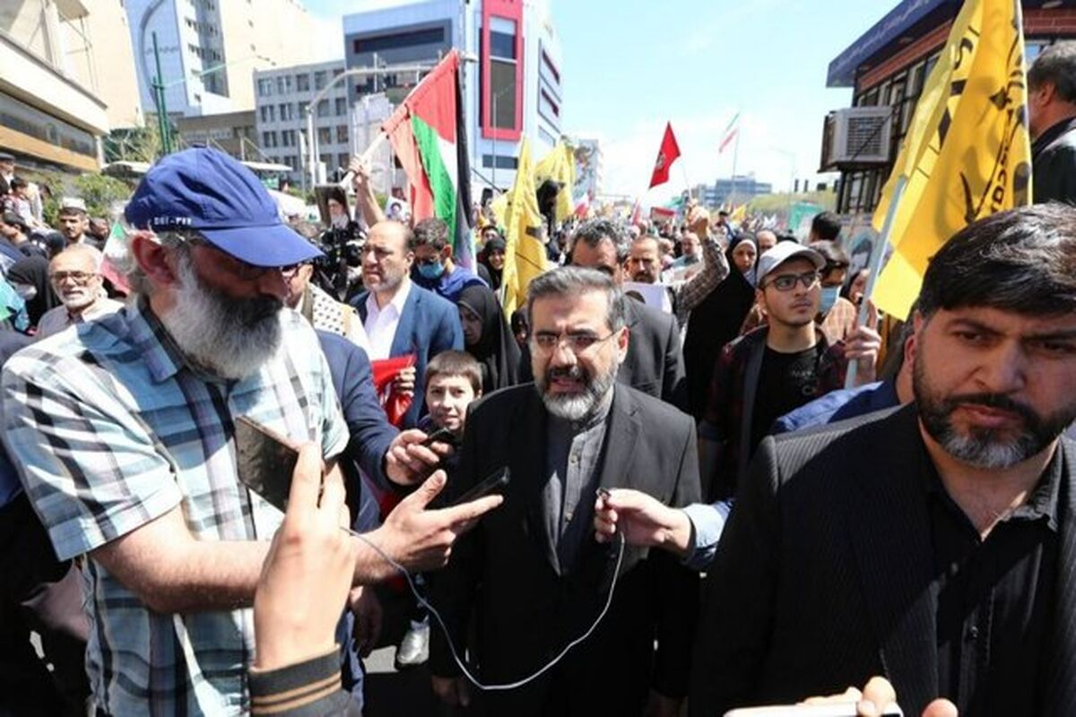 وزیر فرهنگ و ارشاد اسلامی در راهپیمایی روز قدس