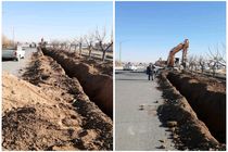 عملیات اجرای فیبرنوری در بیمارستان ثامن الحجج آران و بیدگل