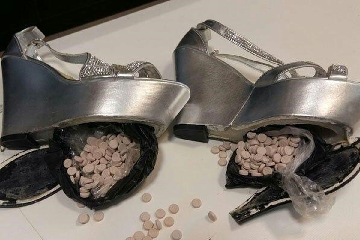 کشف قرص ترامادول از کفش