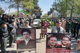وداع با شهیدان والامقام پاسدار هادی بابایی و امید شاهین‌فرد در پارس آباد+ تصاویر 