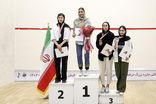 درخشش فرشته اقتداری و علیرضا شاملی در پایان مسابقات جایزه بزرگ اسکواش «کیش کاپ»