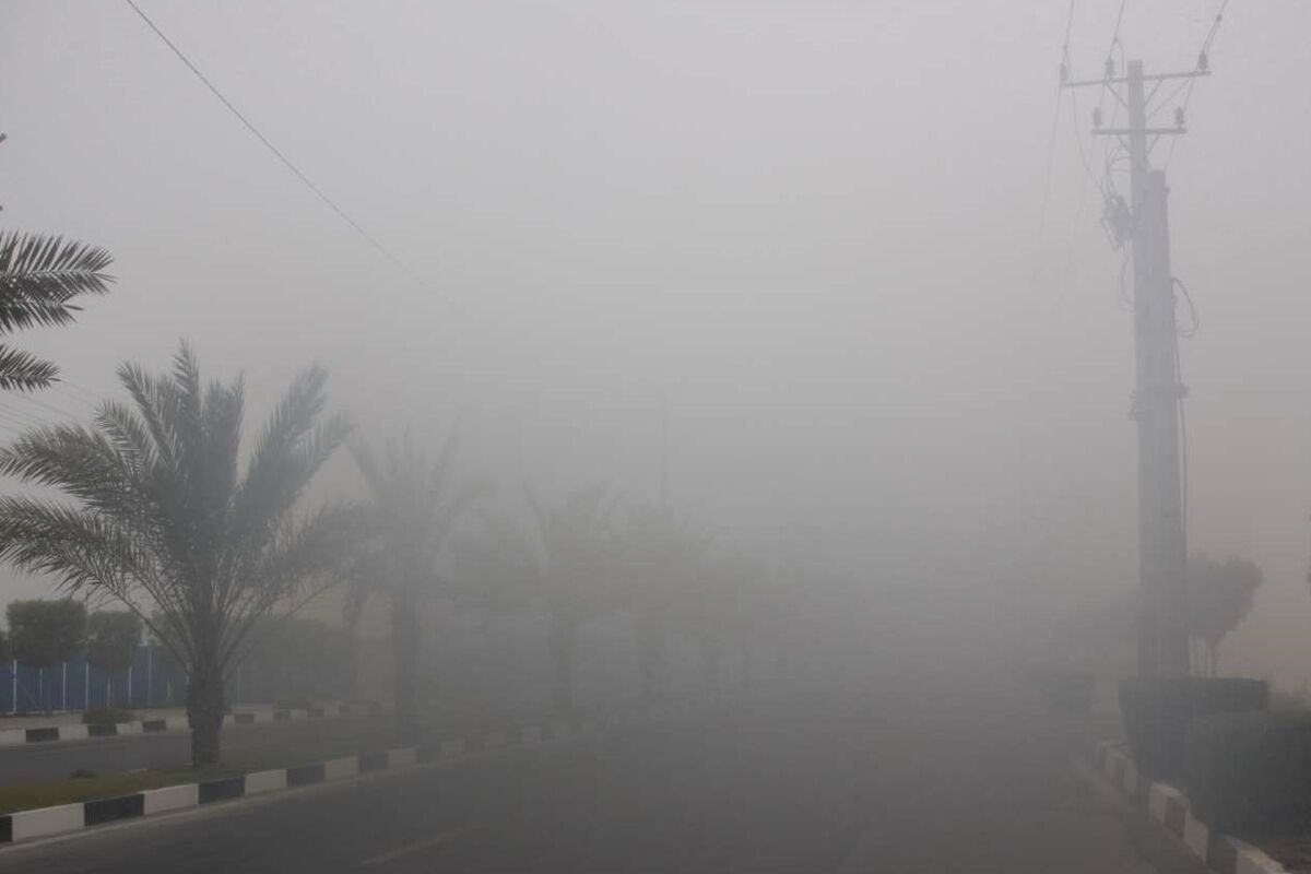 مه صبحگاهی در بندرعباس