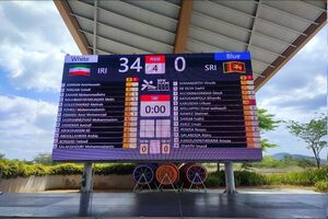 ایران با ۳۴ گل سریلانکا را در واترپلو قهرمانی آسیا درهم کوبید