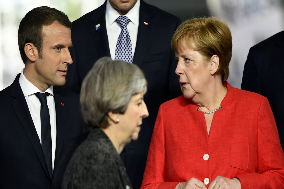 ماکرون مرکل و ترزا می