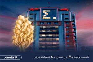 بانک شهر در جمع 40 شرکت برتر ایران قرار گرفت
