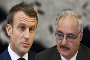 رئیس جمهور فرانسه با "خلیفه حفتر "در پاریس دیدار کرد