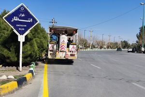 ۴۰ هزار متر خط‌کشی معابر اطراف مسجد جمکران اجرا شد