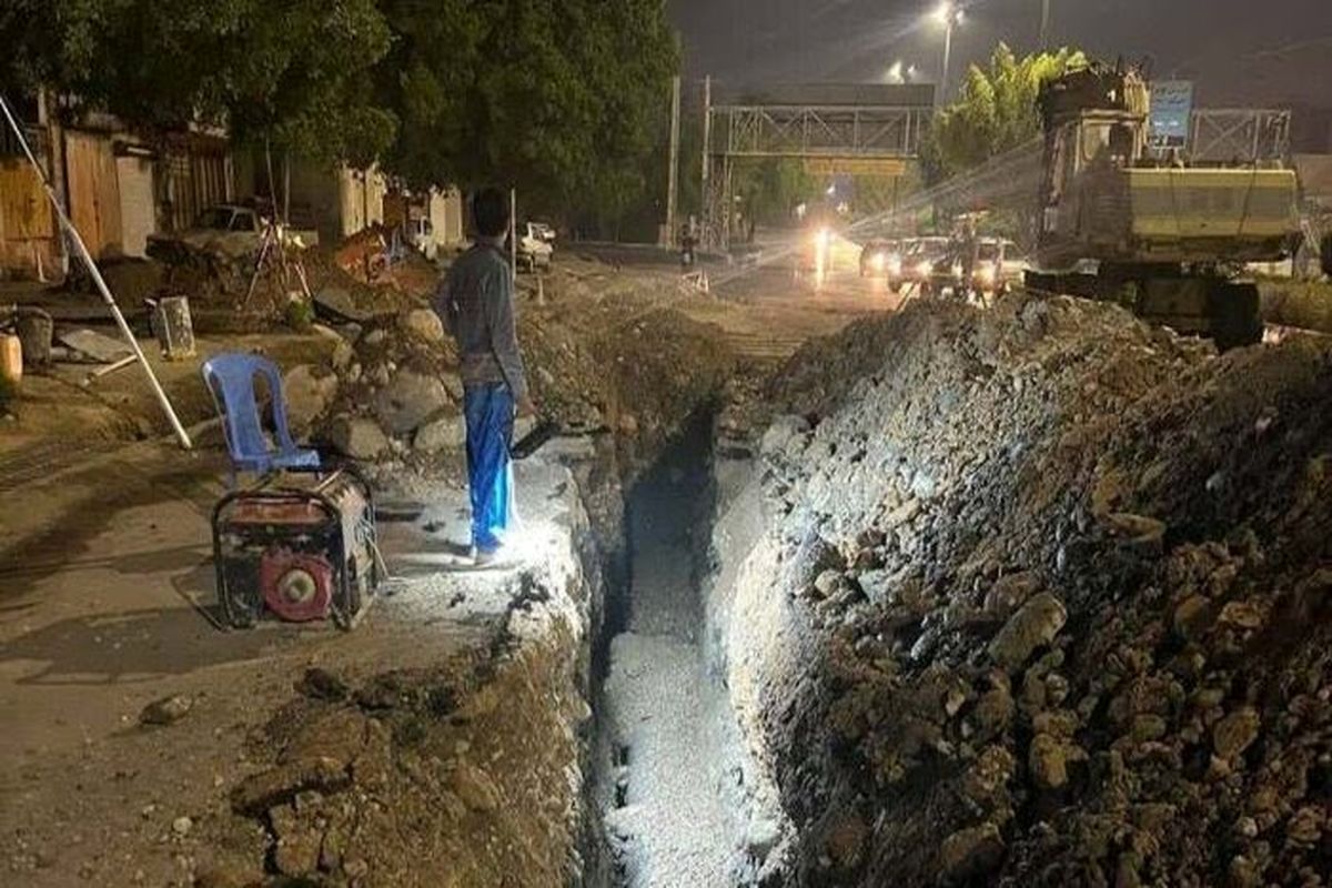  خط انتقال فاضلاب بلوار جمهوری اسلامی 