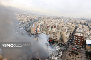 حادثه آتش‌سوزی بازار جنت آباد از زاویه داخل ماشین‌های اورژانس + فیلم