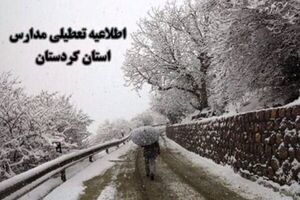 غیرحضوری شدن مدارس در برخی شهرستان های استان کردستان