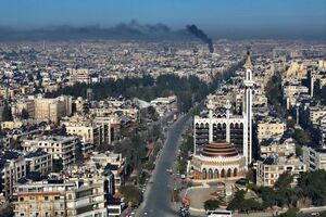 ورود یک هیئت آمریکایی به منطقه دیر حافر در شرق حلب