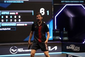 پینگ‌پنگ‌باز ایران در مسابقات زیر ۱۹ سال قطر به مقام قهرمانی رسیدد