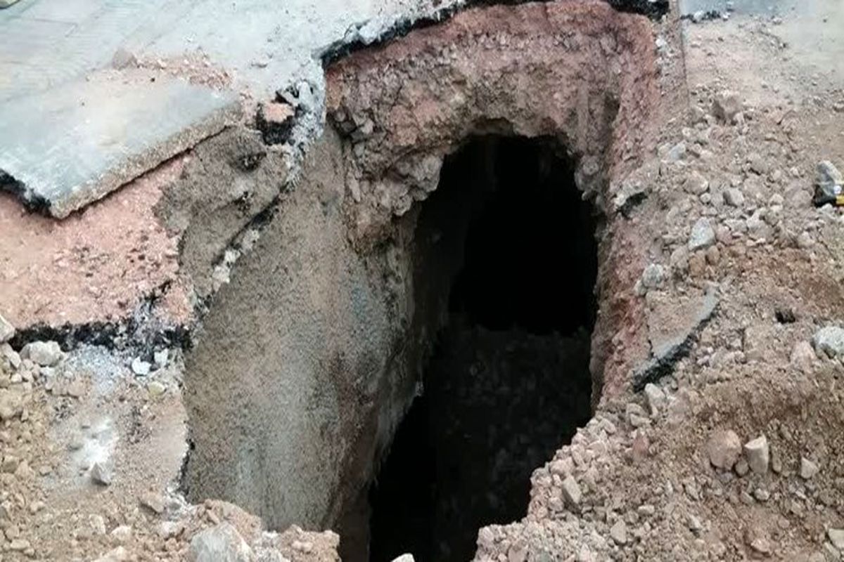 ریزش تونل مترو اصفهان