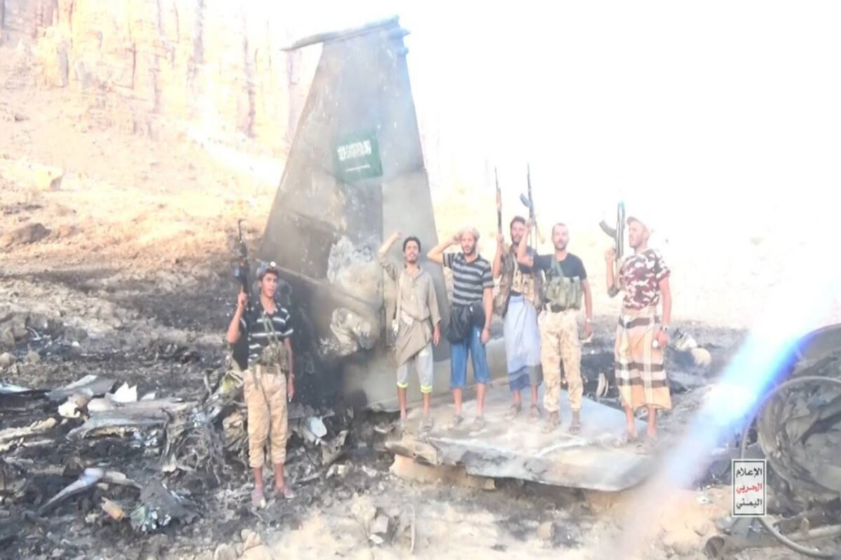 سقوط جنگنده سعودی در یمن