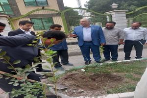 کاشت ۱۰ اصله نهال به یاد خبرنگاران فقید اردبیلی در محوطه خانه مطبوعات