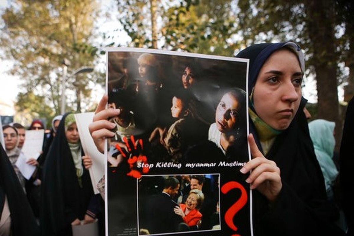 اعتراض مردم گلستان به کشتار مسلمانان