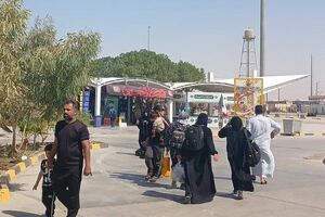 تردد زائران حسینی در مرز شلمچه برقرار است