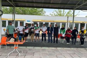 مناف هاشمی از اردوی تیم ملی تیراندازی با کمان بازدید کرد