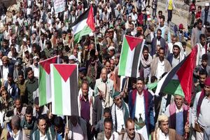 Jordan people voice support for Palestinians