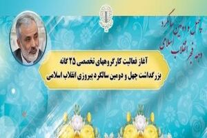 آغاز فعالیت کارگروه های تخصصی 25گانه بزرگداشت چهل و دومین سالگرد پیروزی انقلاب اسلامی