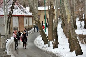 بارش برف کاخ سعدآباد را تعطیل کرد