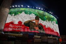 نقش «ایران‌مرد» روی دیوارنگاره میدان ولیعصر (عج) قرار گرفت