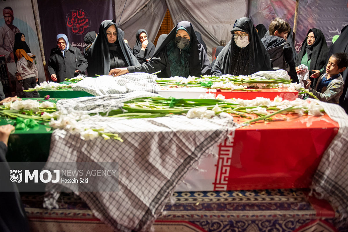 مراسم وداع با پیکرهای مطهر شهدای گمنام دفاع مقدس