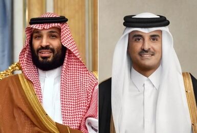 بن سلمان و امیر قطر با یکدیگر گفتگو کردند