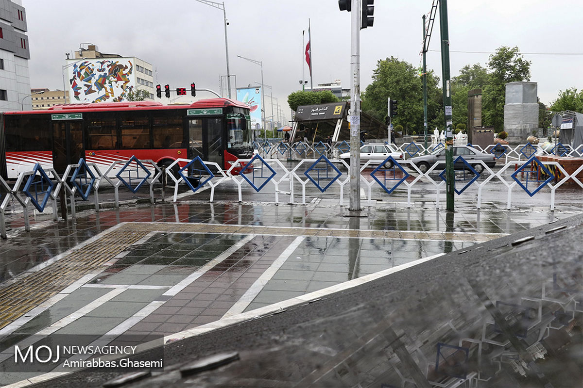 بارش باران بهاری در تهران