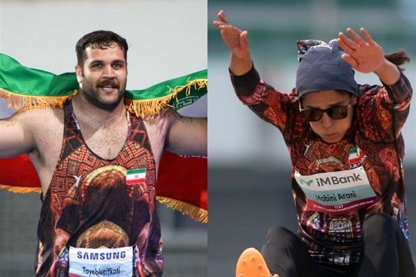 محمدرضا طیبی و ریحانه مبینی در مسابقات دوومیدانی قهرمانی آسیا طلایی شدند