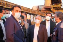 بازدید وزیر صمت از اسکله منطقه ویژه صنایع معدنی و فلزی خلیج فارس بندرعباس