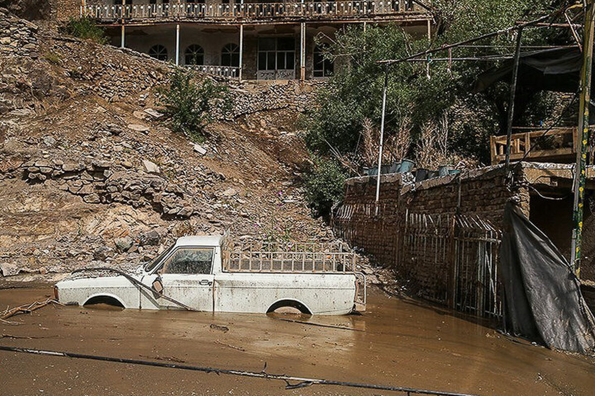سیل در فیروزکوه