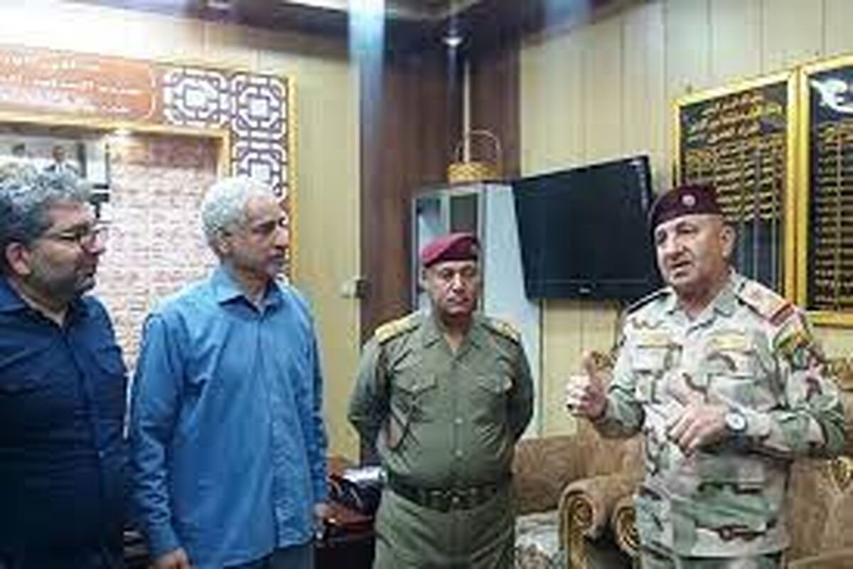 دیدار استاندار خوزستان و فرمانده مرزبانی فراجا با مسئولان عراقی در شلمچه عراق