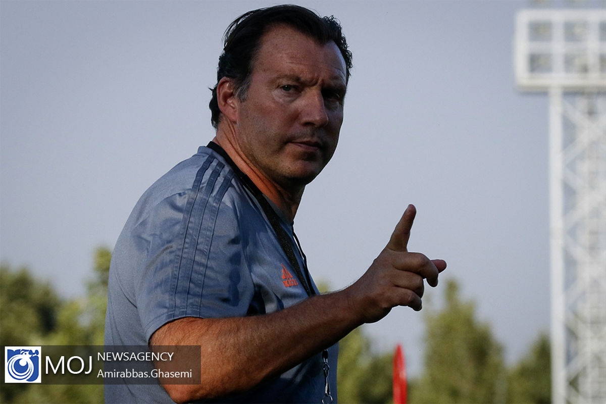 تمرین تیم ملی فوتبال - ۲۲ تیر ۱۳۹۸ / مارک ویلموتس سرمربی تیم ملی فوتبال ایران