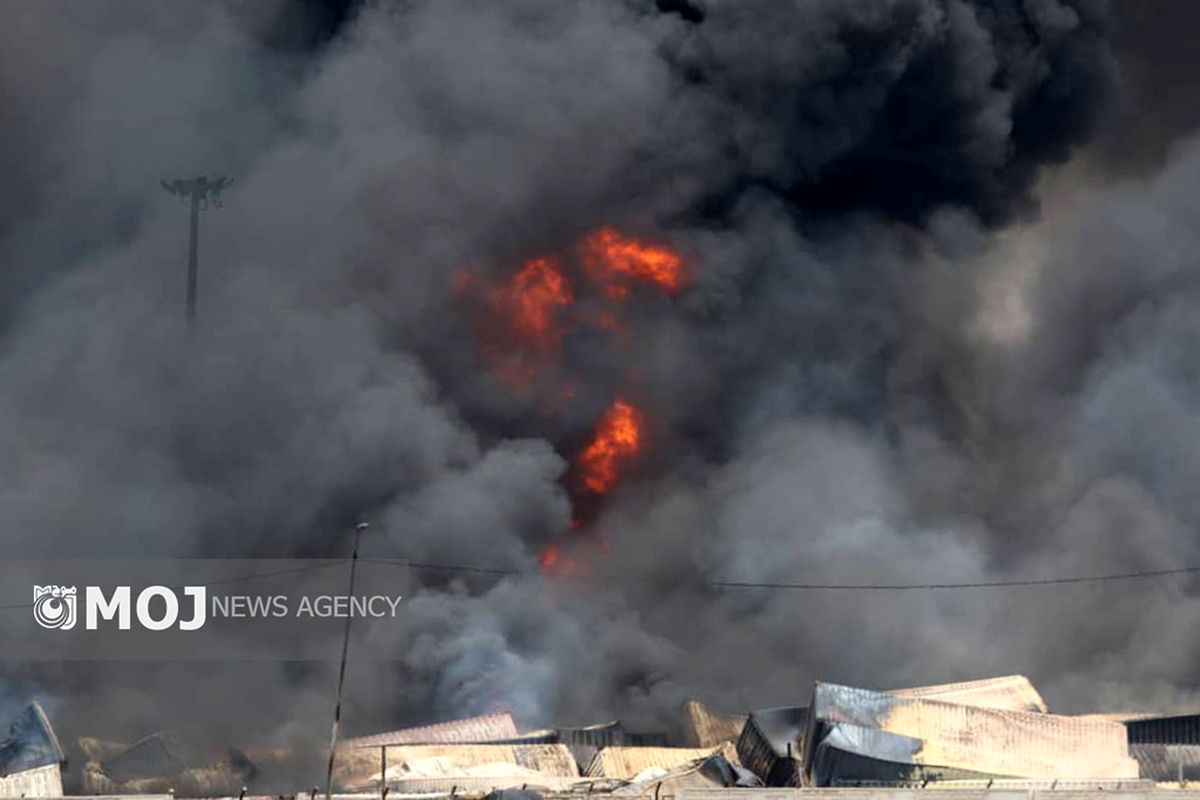 آتش سوزی بندر رجایی بندرعباس