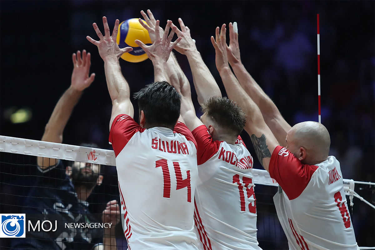 دیدار تیم های والیبال ایران و لهستان در لیگ ملت های ۲۰۲۲
