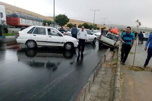 مصدومیت 6 نفر در تصادف زنجیره ای در محور گرگان به کردکوی
