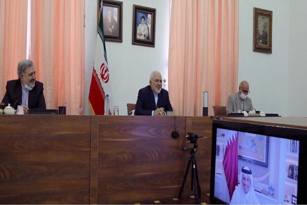 گفتگو ظریف با وزیر خارجه قطر