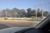 مهار شعله‌های آتش ورودی محوطه بازیافت کیش