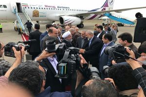 رئیس‌جمهور وارد کرمانشاه شد