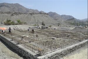 عملیات ساخت مدرسه دو کلاسه روستایی در بشاگرد