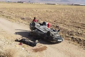 واژگونی خودرو در محور سفیددشت-فرخشهر