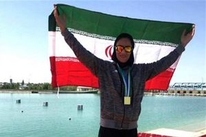 بانوی قایقران کرمانشاهی مدال طلای قهرمانی آسیا را بدست آورد