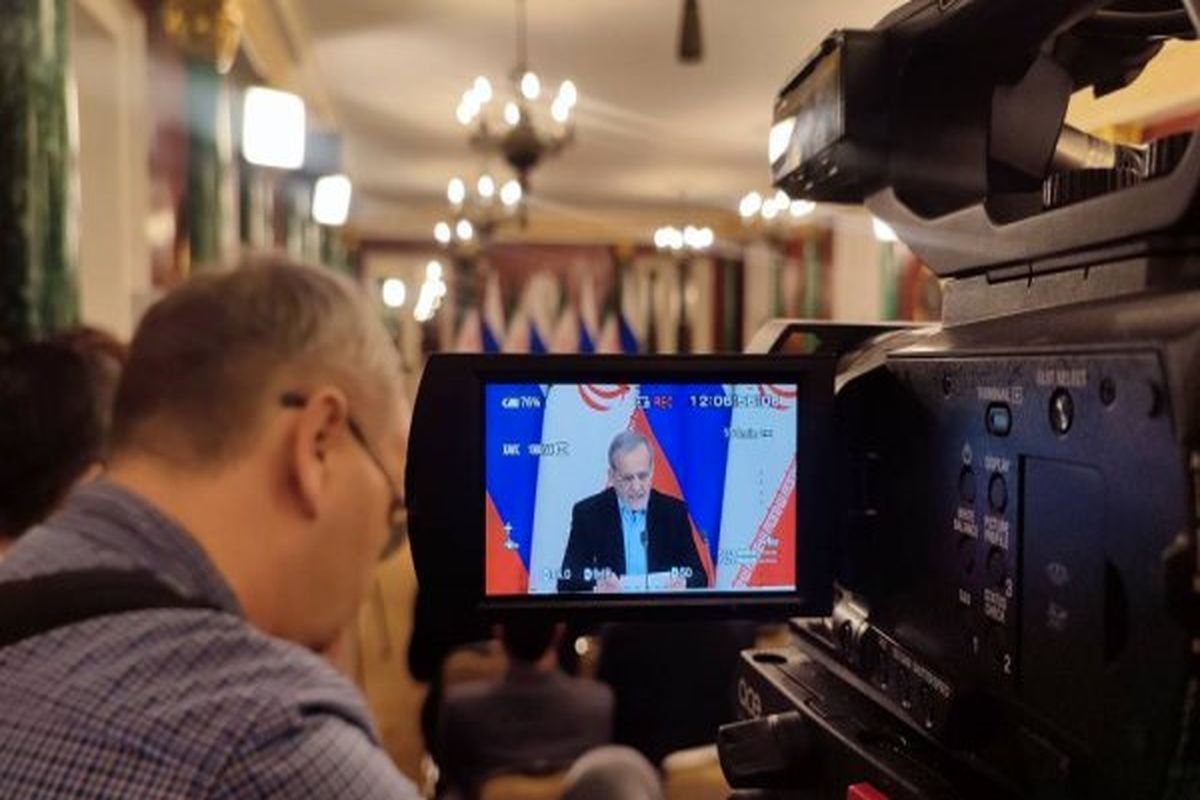 مسعود پزشکیان در نشست مطبوعاتی مشترک با رئیس جمهور روسیه