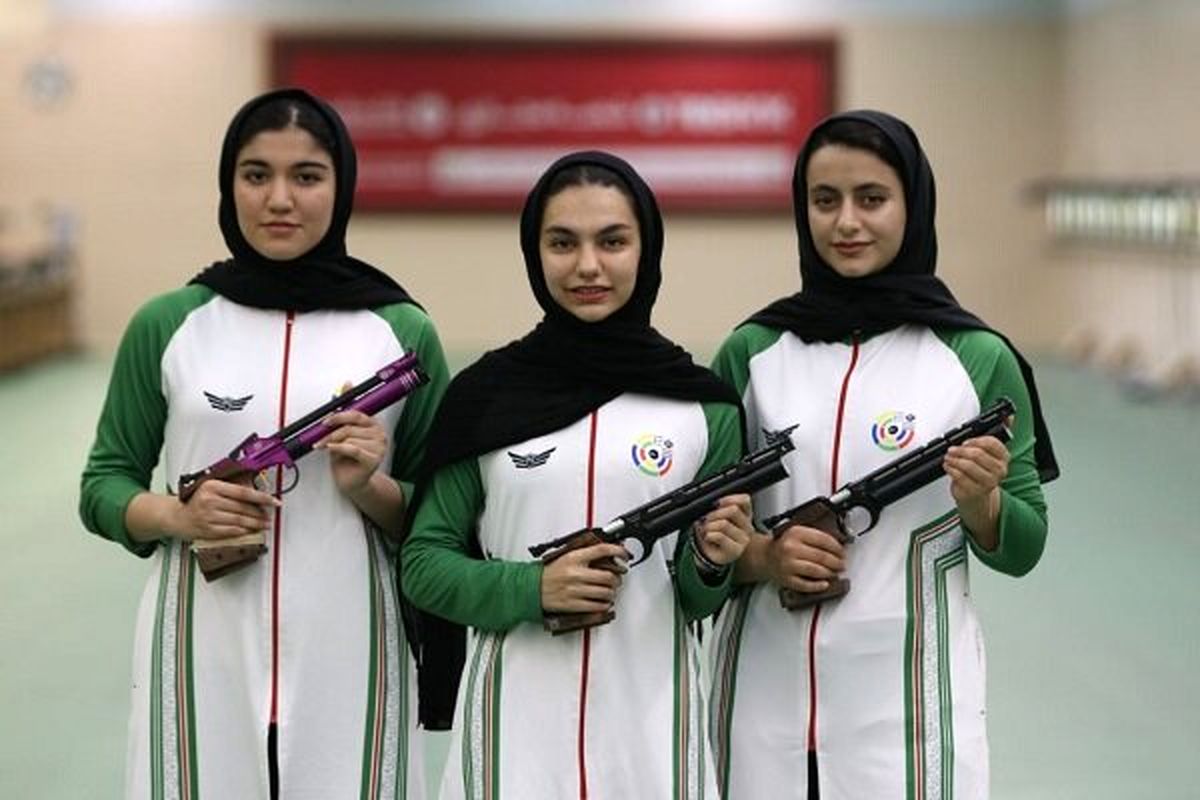 دختران نوجوان ایران مدال نقره تپانچه ۱۰ متر آسیا را کسب کردند